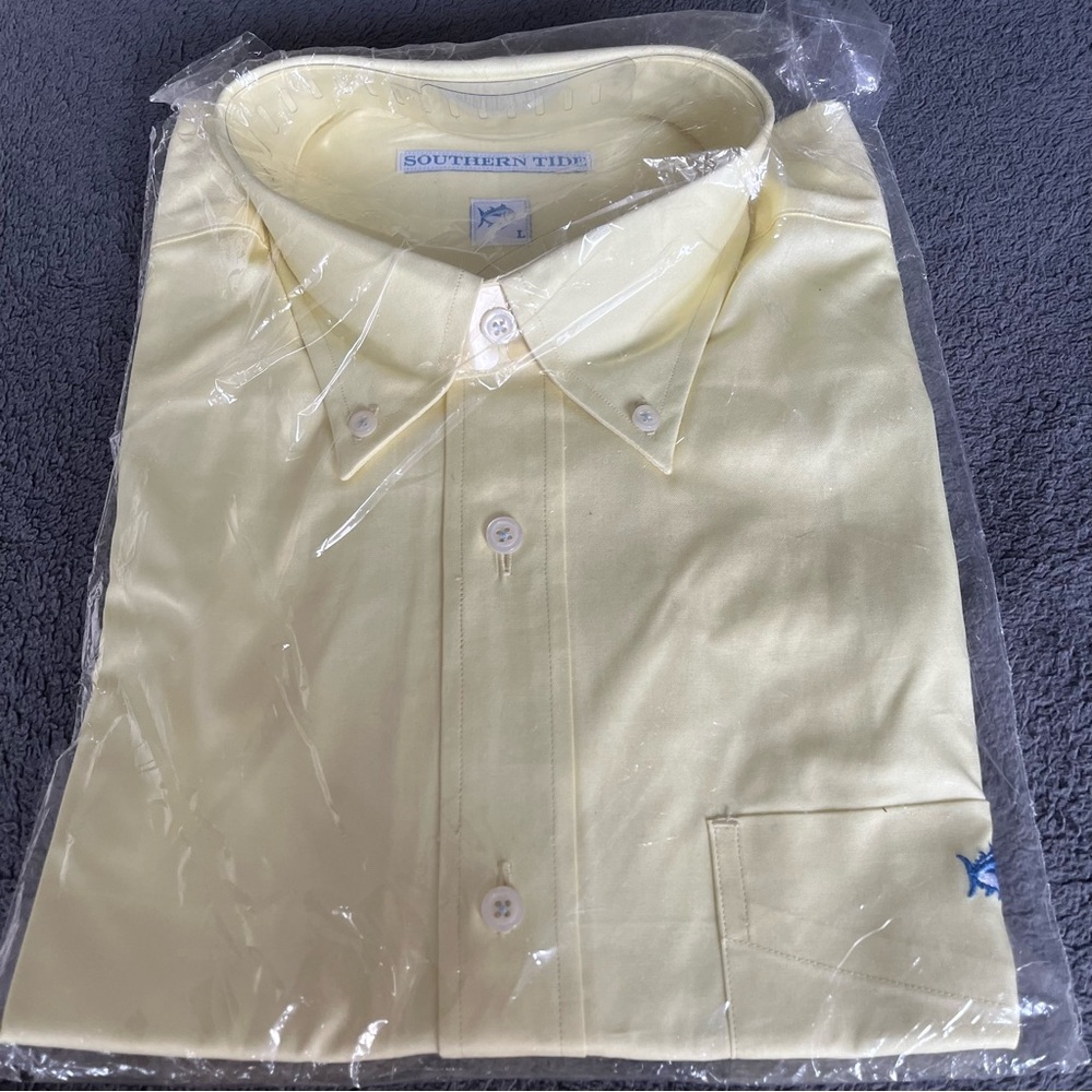 Southern Tide Yellow Button Down Shirt